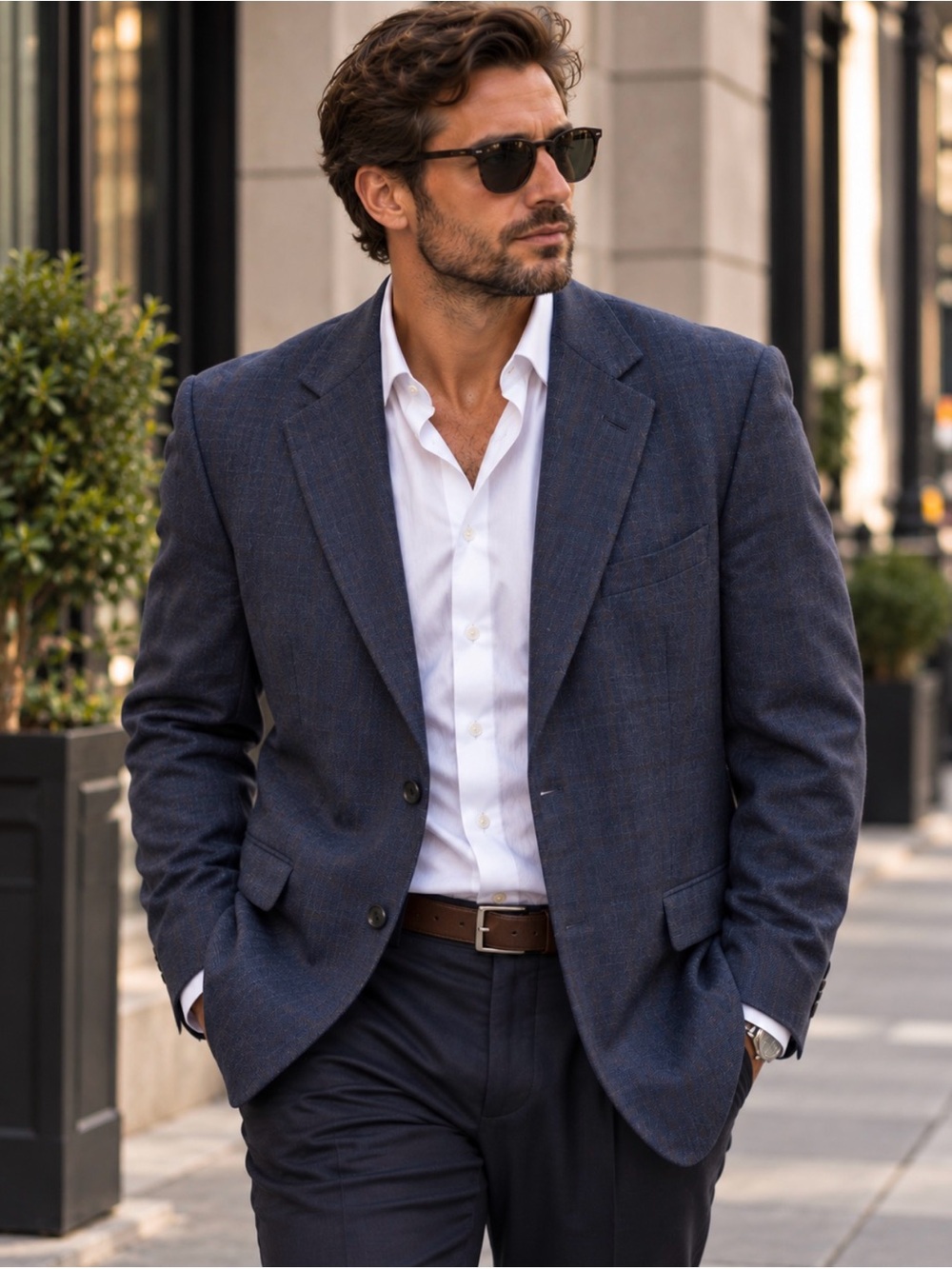 Ermenegildo Zegna Crossover Milano Saks Fifth Avenue Linen Wool Silk Blazer 52R